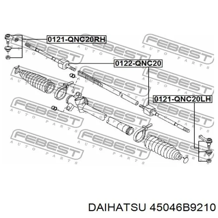 Наконечник рулевой тяги внешний DAIHATSU 45046B9210