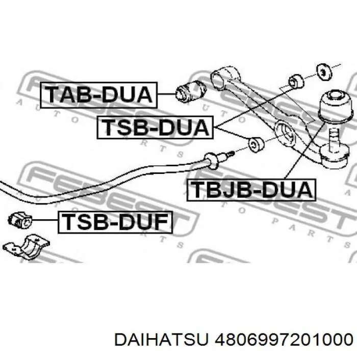 Левый рычаг передней нижней подвески Daihatsu 4806997201000 цена, от 20.36 USD