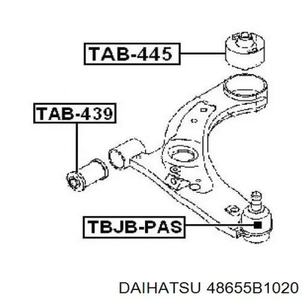 Сайлентблок переднего рычага 48655B1020 Daihatsu