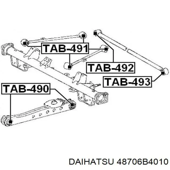 Сайлентблок задней рессоры задний Toyota 48706B4010 цена, от 18.24 USD