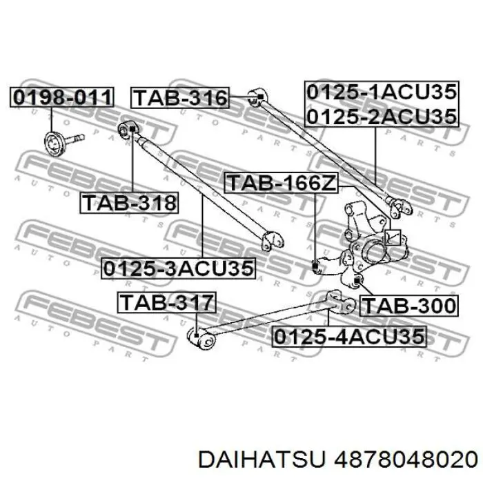 Тяга продольная задней подвески 4878048020 Daihatsu