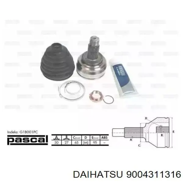 D6235 Musashi Сальник полуоси переднего моста, правой