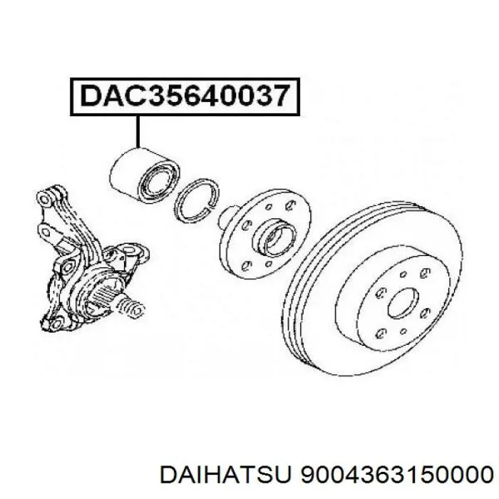 Подшипник ступицы 9004363150000 Daihatsu