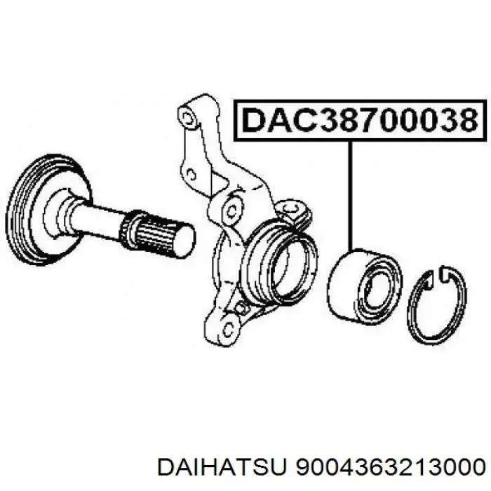 Подшипник ступицы 9004363213000 Daihatsu