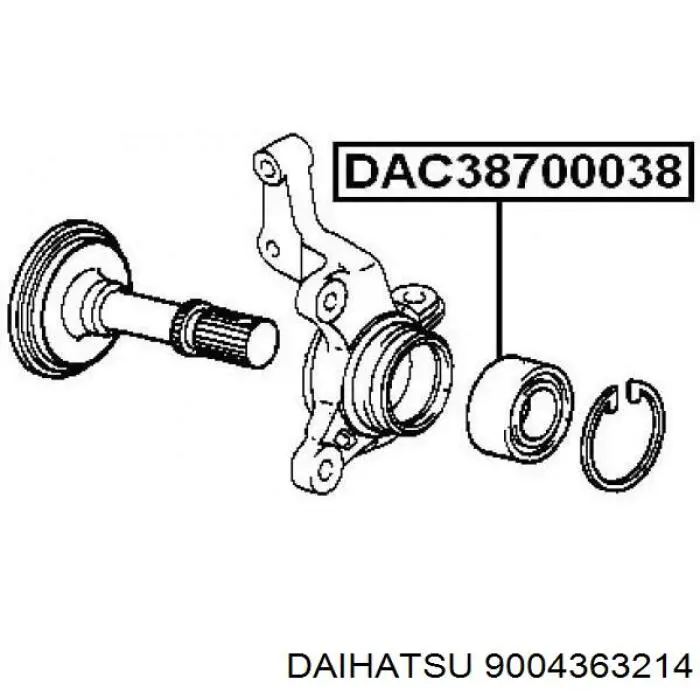 9004363214 Daihatsu Подшипник ступицы передней