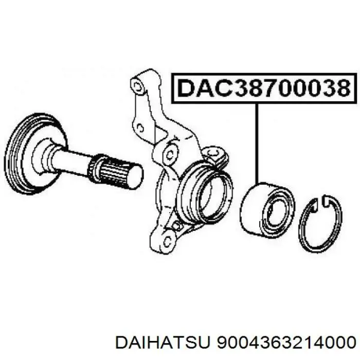 9004363214000 Daihatsu подшипник ступицы передней