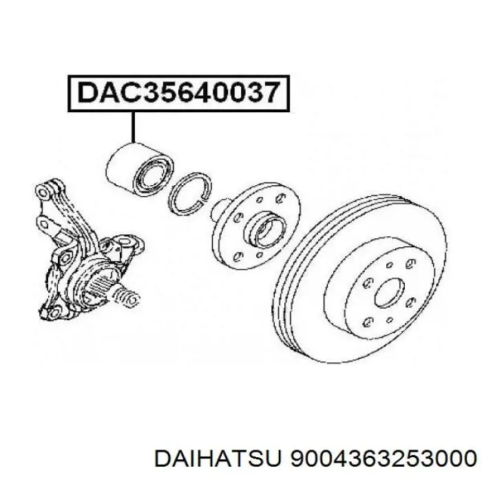 Подшипник ступицы 9004363253000 Daihatsu