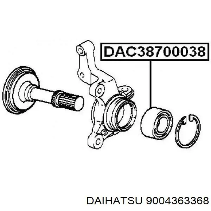 9004363368 Daihatsu Подшипник ступицы передней