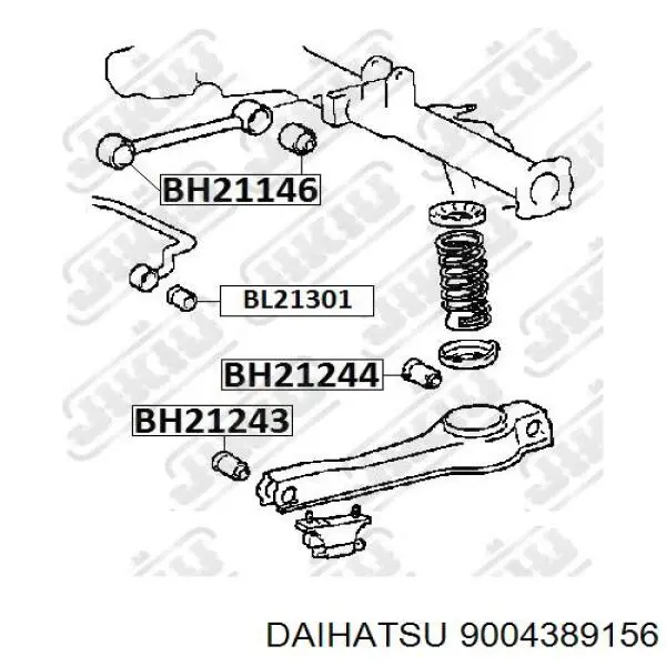 9004389156 Daihatsu втулка стойки заднего стабилизатора