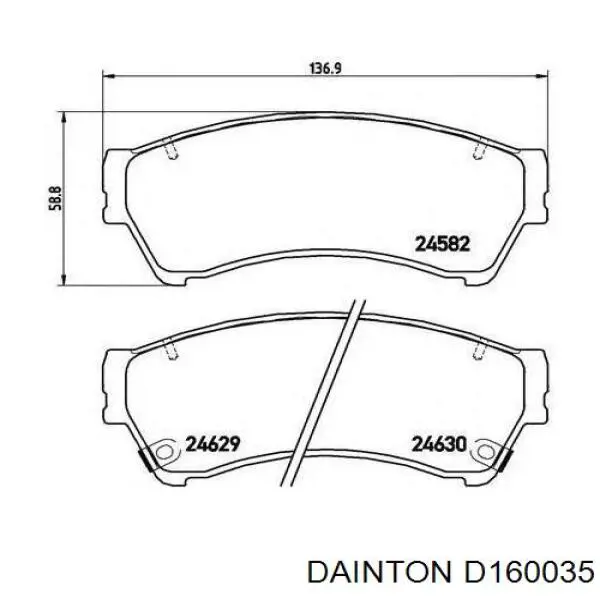 Передние тормозные колодки D160035 Dainton