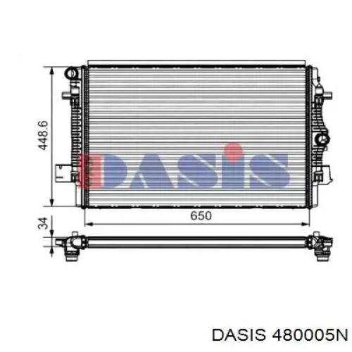 Купить 6R0121253Q VAG Радиатор водяной