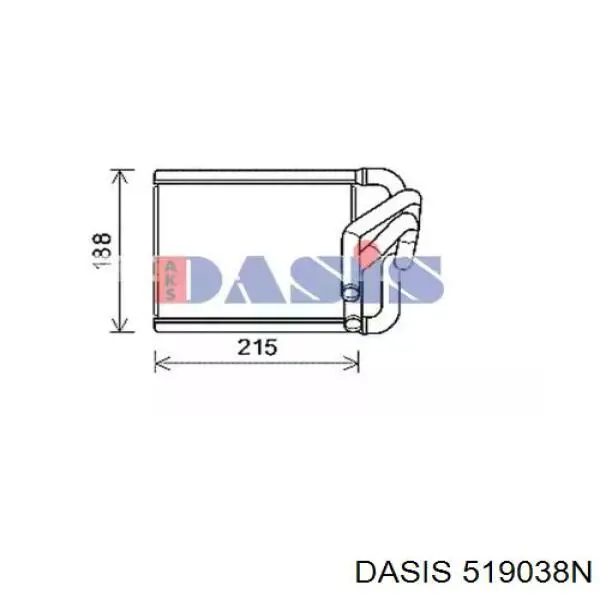 Радиатор печки 971381W000 Hyundai/Kia