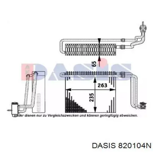 Испаритель кондиционера 820104N Dasis