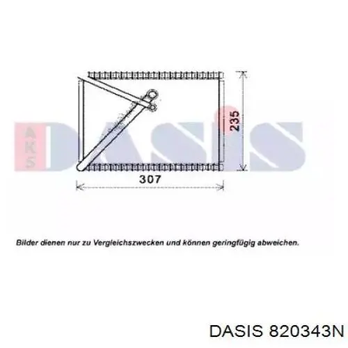 Испаритель кондиционера 820343N Dasis