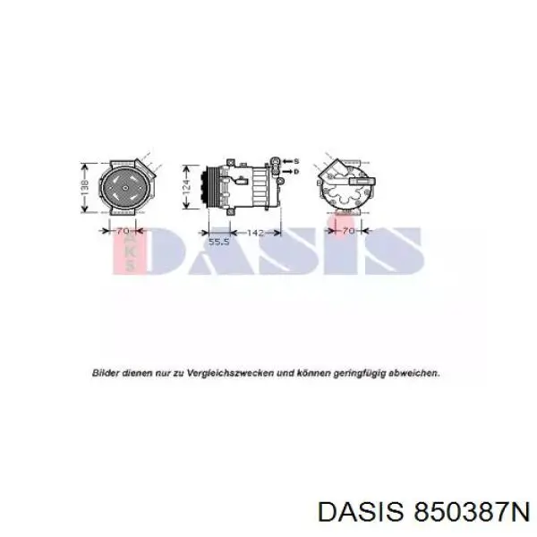 Компрессор кондиционера 850387N Dasis