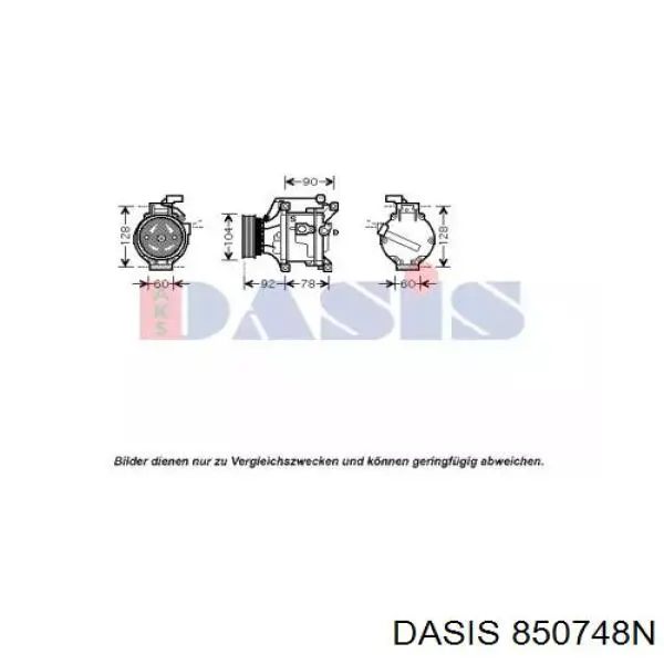 Компрессор кондиционера 850748N Dasis