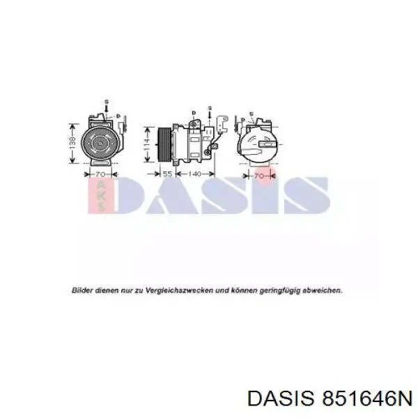 Компрессор кондиционера 851646N Dasis