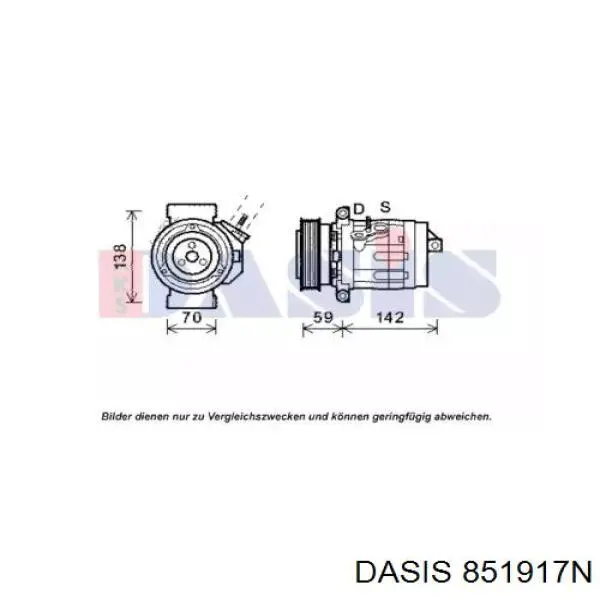 Компрессор кондиционера 851917N Dasis