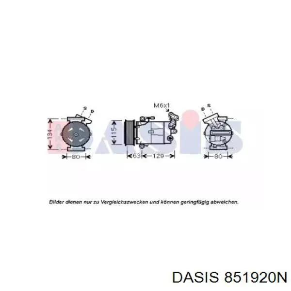 Компрессор кондиционера 851920N Dasis