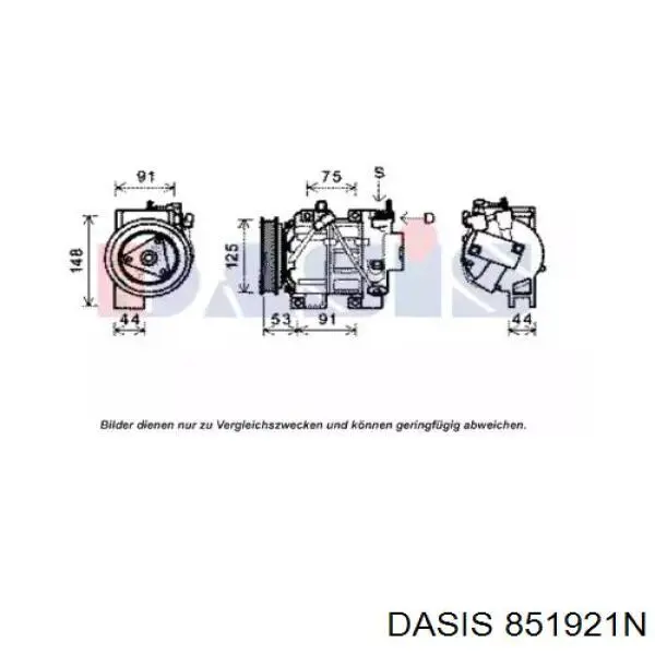 Компрессор кондиционера 851921N Dasis