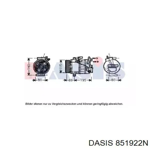 Компрессор кондиционера 851922N Dasis