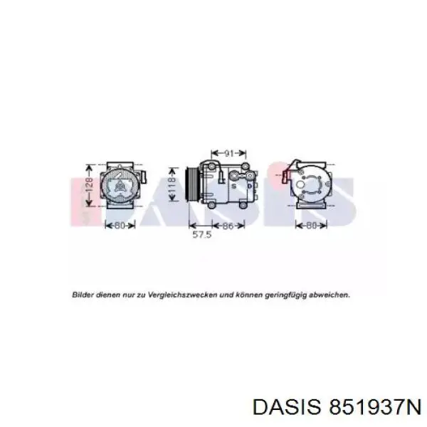 Компрессор кондиционера 851937N Dasis