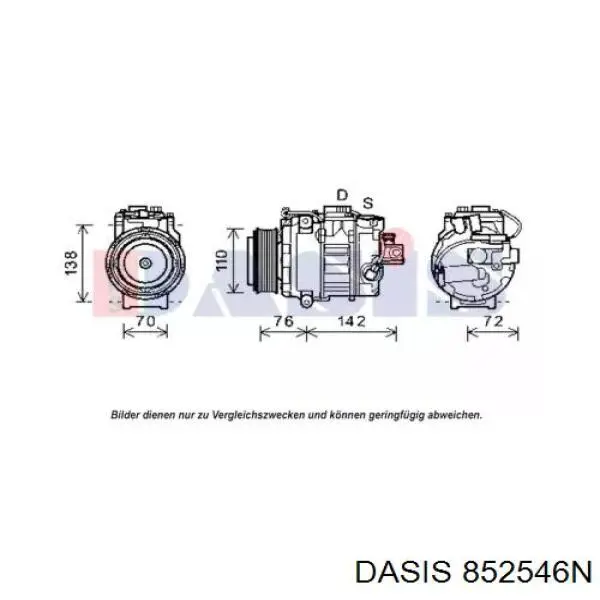 Компрессор кондиционера 852546N Dasis