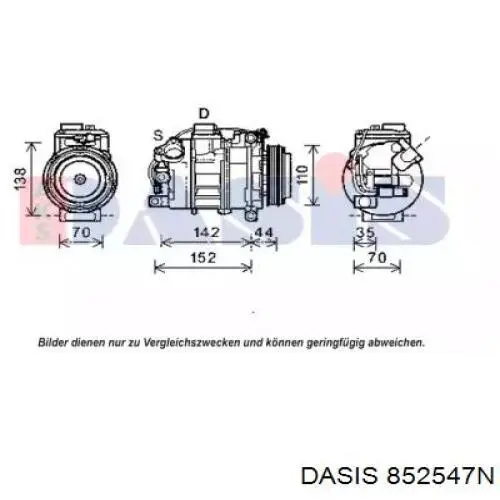 Компрессор кондиционера 852547N Dasis