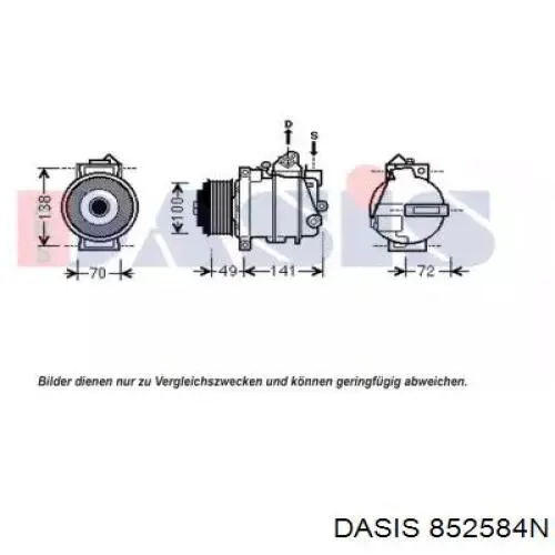 Компрессор кондиционера 852584N Dasis