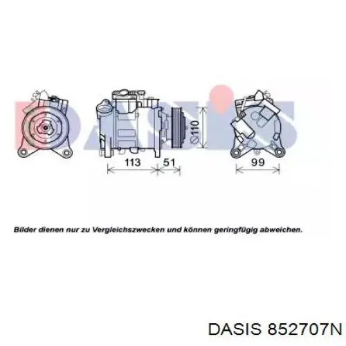 Компрессор кондиционера 852707N Dasis