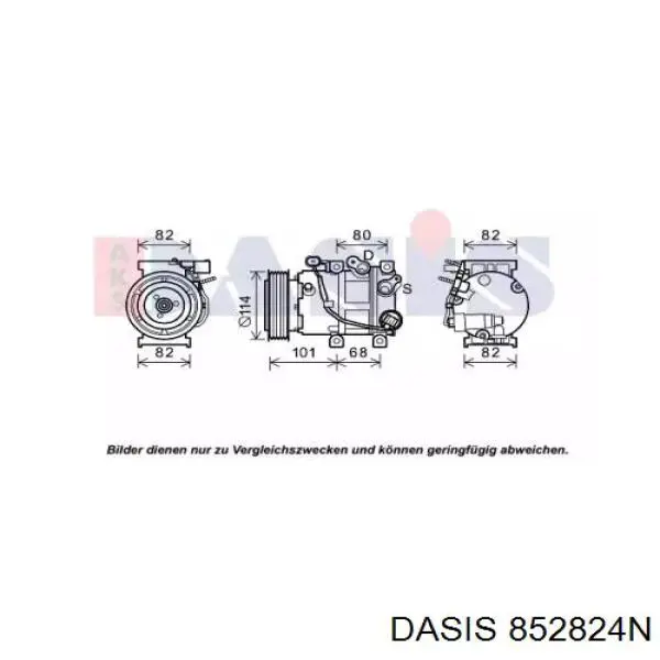 Компрессор кондиционера 852824N Dasis