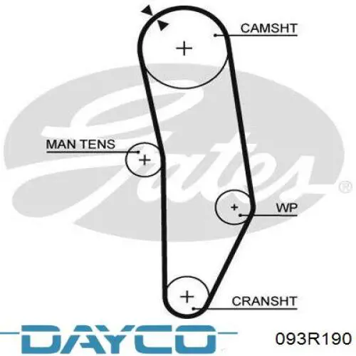 Ремень ГРМ 093R190 Dayco