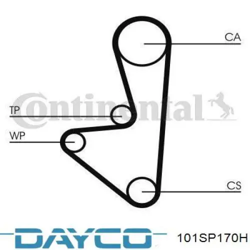 Зубчатый ремень Dayco 101SP170H цена, от 7.60 USD