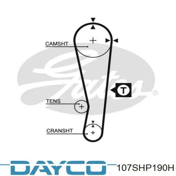 Ремень ГРМ 107SHP190H Dayco