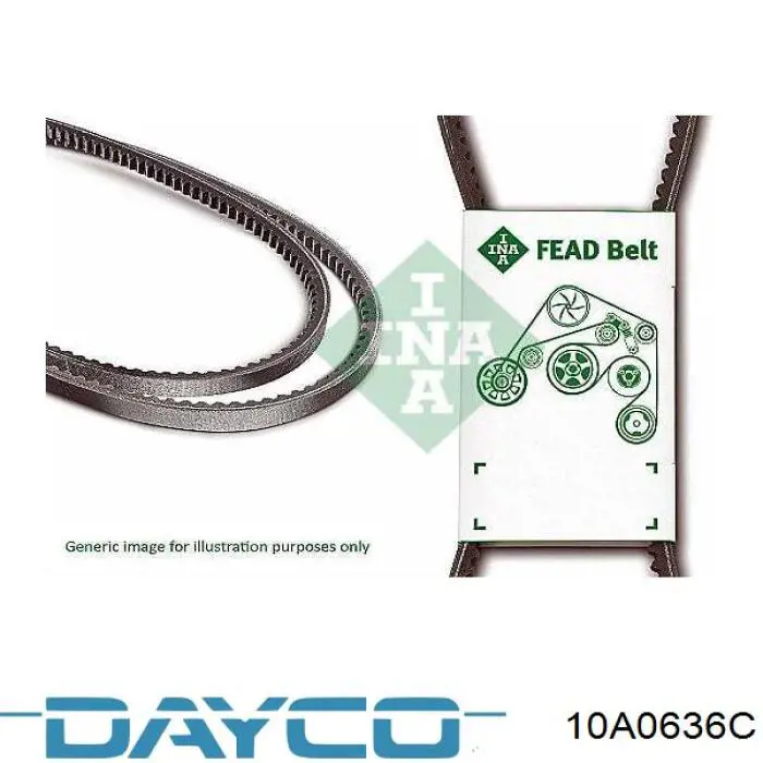 Клиновый ремень Dayco 10A0636C цена, от 3.39 USD
