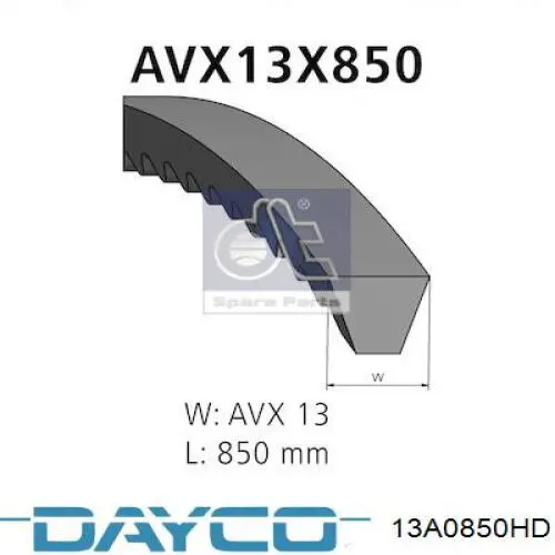 Купить 13A0850HD Dayco Ремень генератора