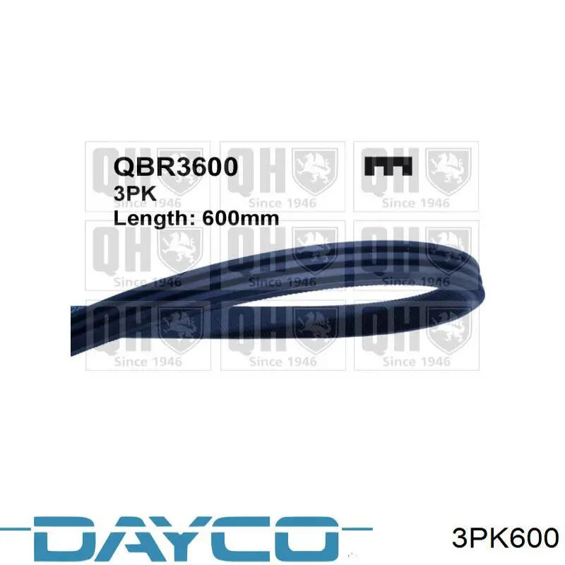 Купить 3PK600 Dayco Ремень генератора