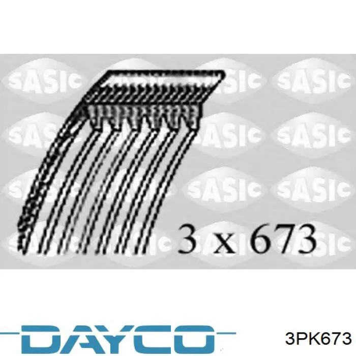 Клиновый ремень Dayco 3PK673 цена, от 3.81 USD