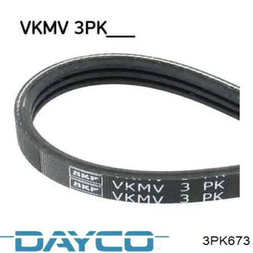 Купить 3PK673 Dayco Ремень генератора