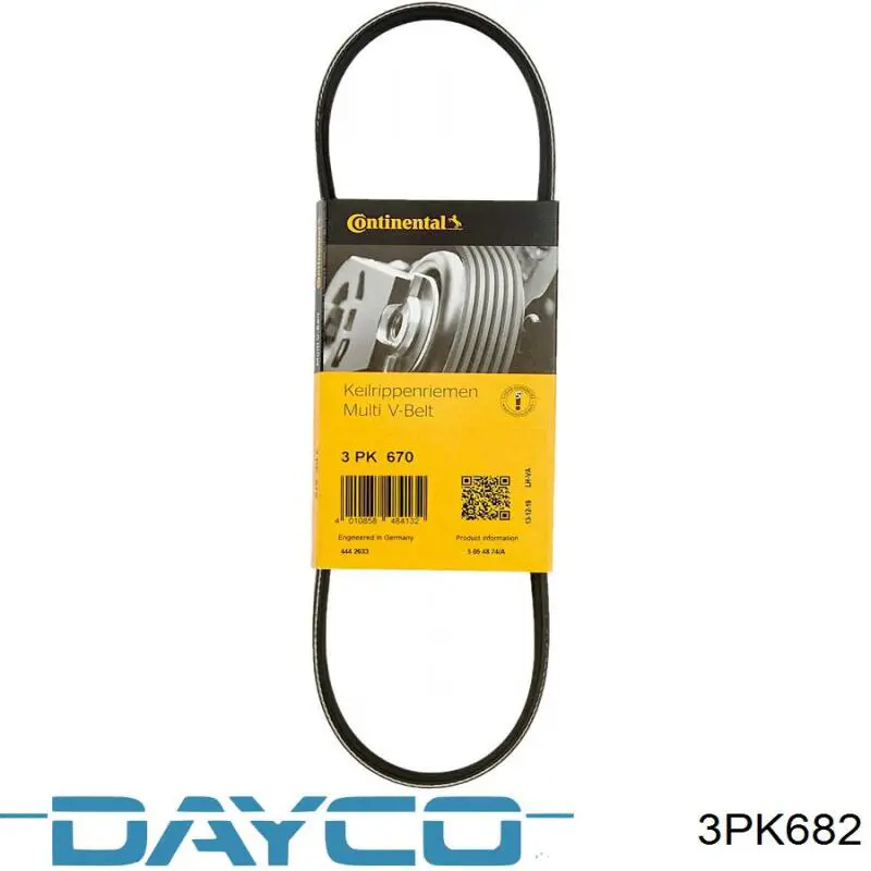 Купить 3PK682 Dayco Ремень генератора