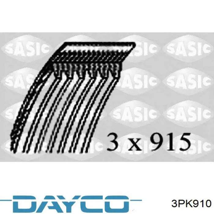 3PK910 Dayco Поликлиновый ремень
