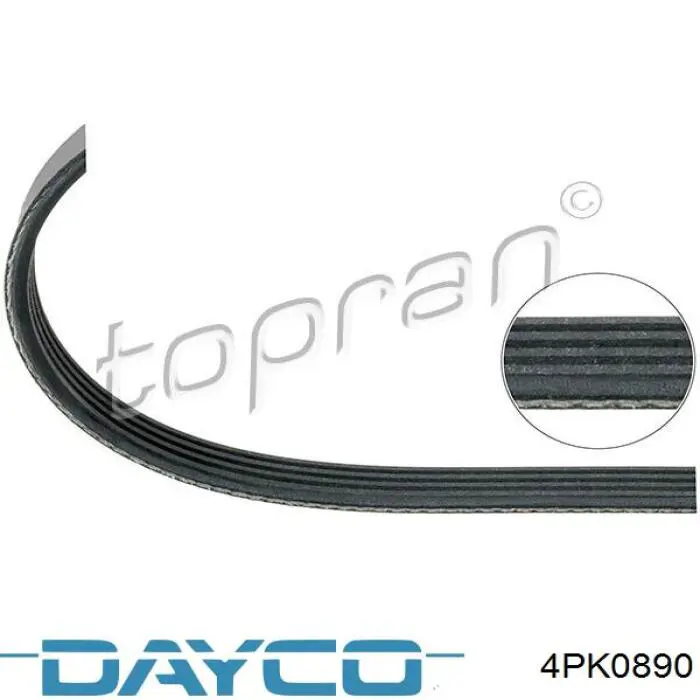 Купить 4PK0890 Dayco Ремень генератора