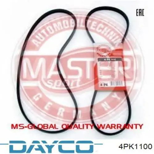 Ремень кондиционера Dayco 4PK1100