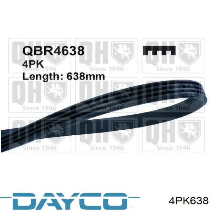 Клиновый ремень Dayco 4PK638 цена, от 5.06 USD