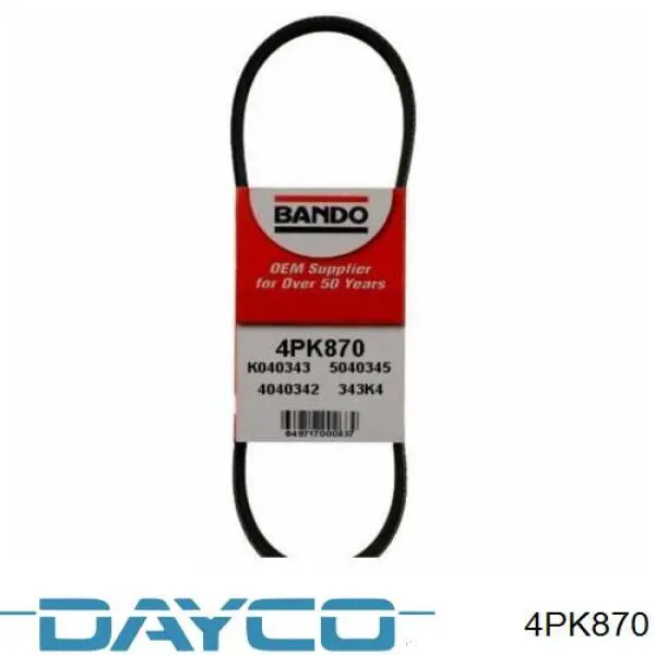 4PK870 Dayco Поликлиновый ремень