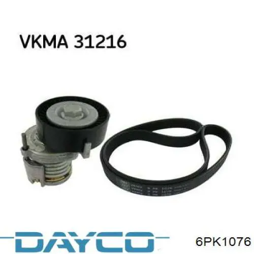 Клиновый ремень Dayco 6PK1076 цена, от 9.93 USD