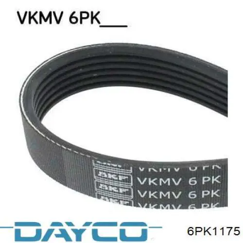 6PK1175 Dayco ремень генератора