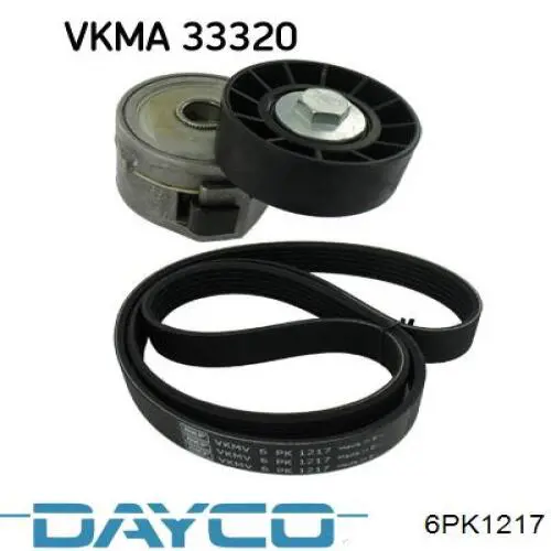 Клиновый ремень Dayco 6PK1217 цена, от 12.16 USD