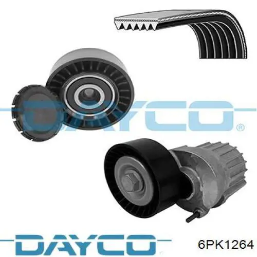 Клиновый ремень Dayco 6PK1264 цена, от 11.28 USD