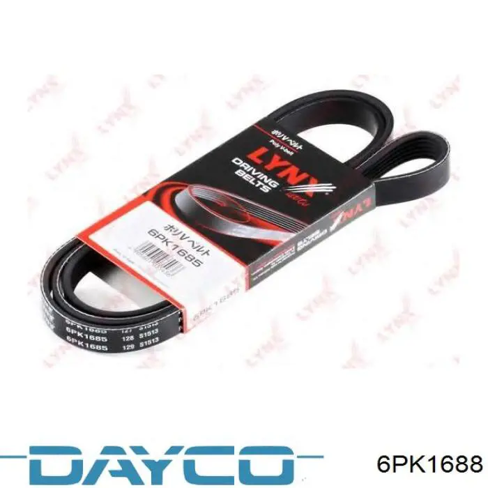 Клиновый ремень Dayco 6PK1688 цена, от 14.65 USD
